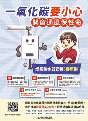 一氧化碳要小心　開窗通風保性命