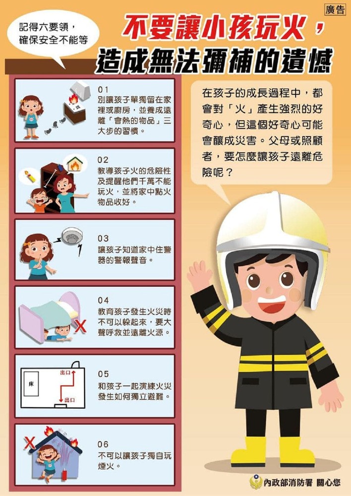 暑假即將來臨 小孩防火須知