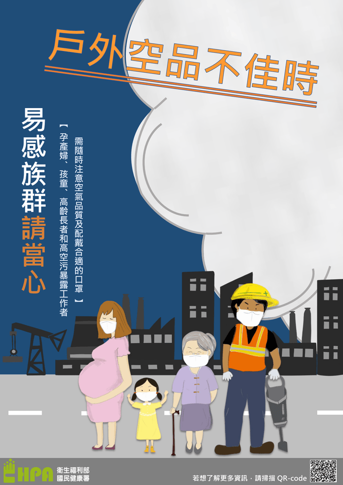 戶外空品不佳時 易感族群請當心圖片