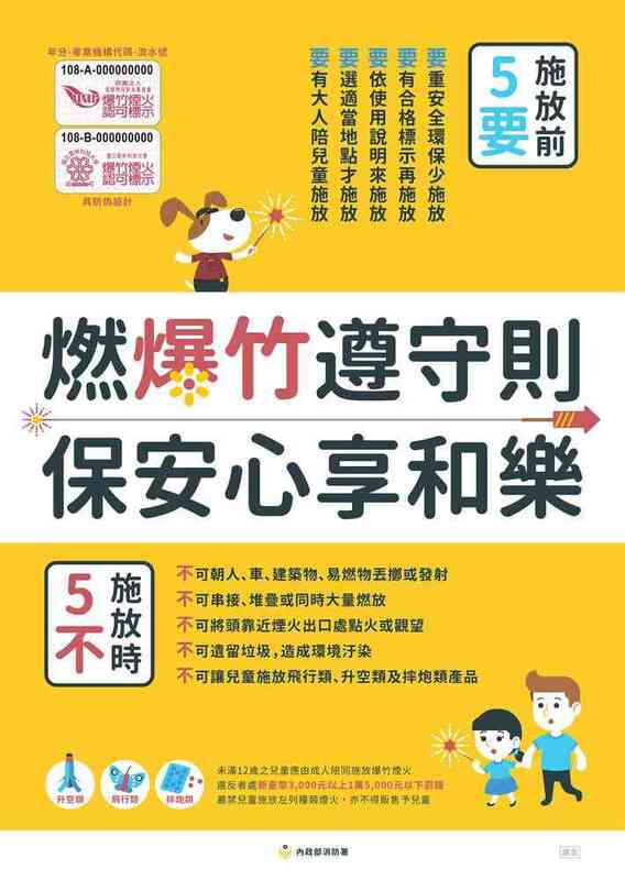 燃爆竹遵守則 保安心享和樂