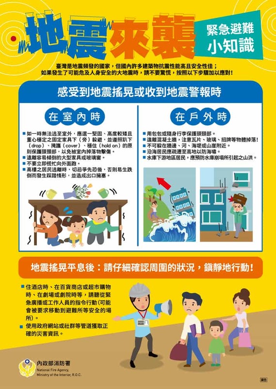 地震來襲 - 緊急避難小知識