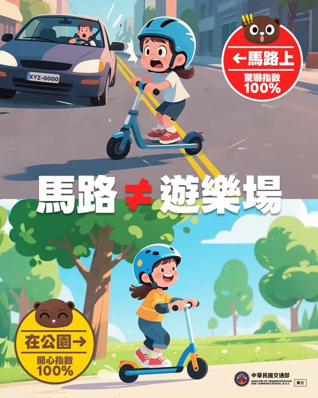 滑板車騎上馬路就GG
