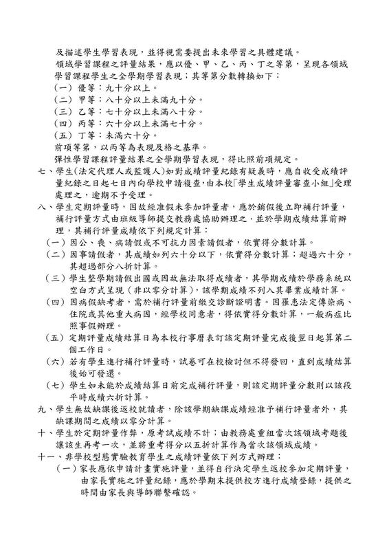 學生成績評量實施要點(1090316修訂)P2