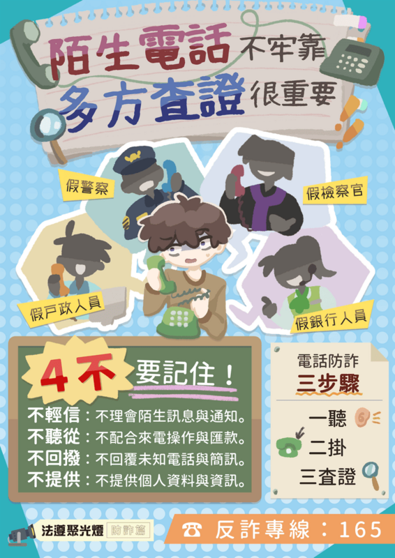 陌生電話不牢靠　多方查證很重要