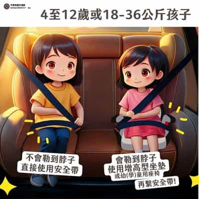 孩子安全 繫好安全帶