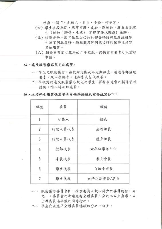 大墩國小服儀規定2