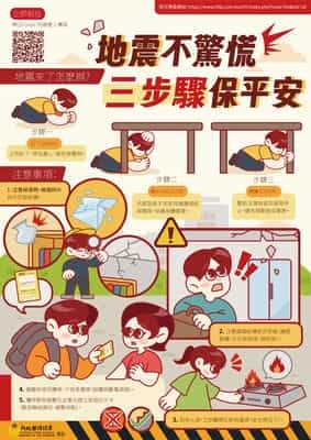地震不驚慌 三步驟保平安