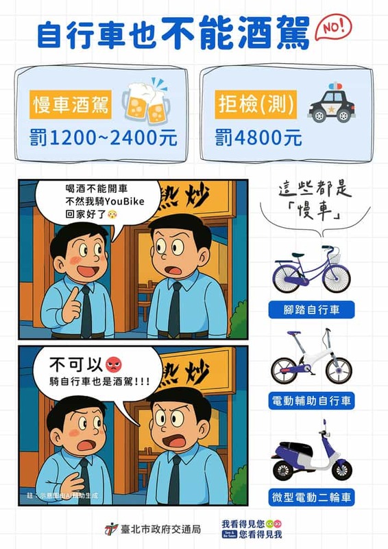 自行車也不能酒駕