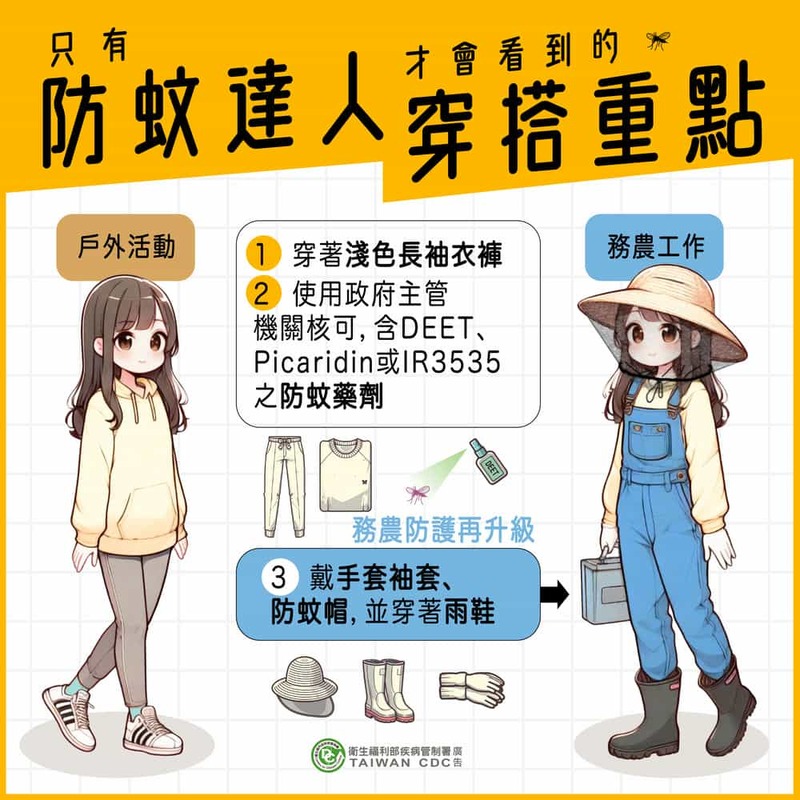 防蚊達人的穿搭重點