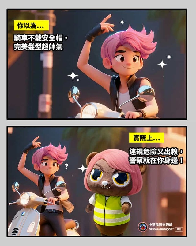 不戴安全帽一點都不帥