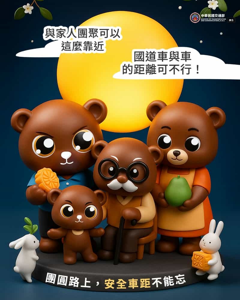 團圓路上請記得安全車距圖片